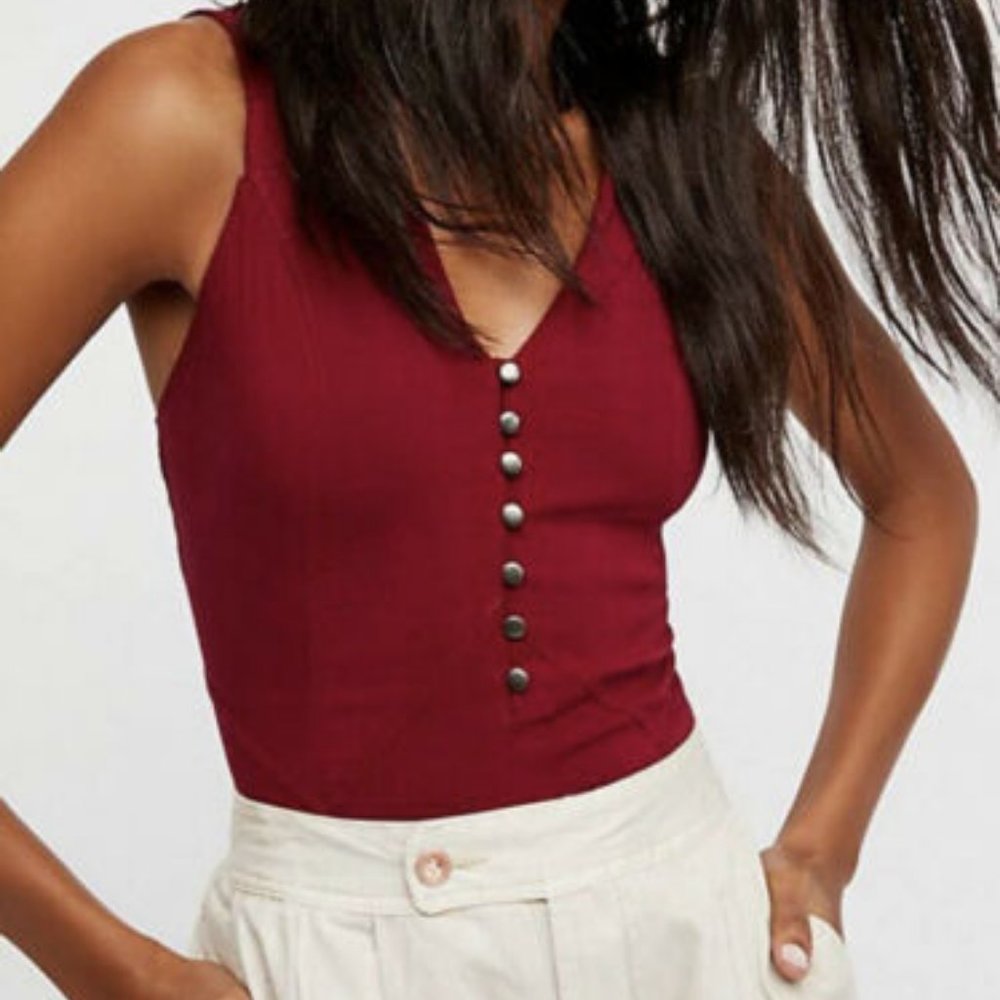 NWT Free People Seams Like These Cami Tank Top